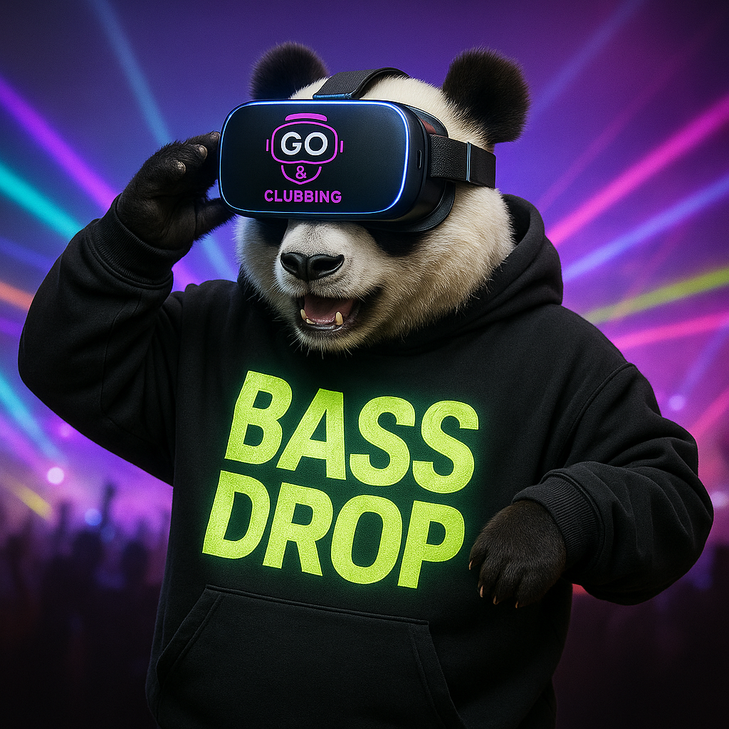 Panda enjoying GO CLUBBING in VR